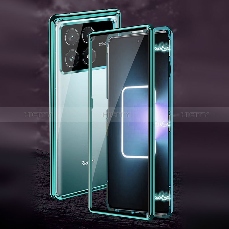 Custodia Lusso Alluminio Laterale Specchio 360 Gradi Cover per Xiaomi Redmi K70 Pro 5G