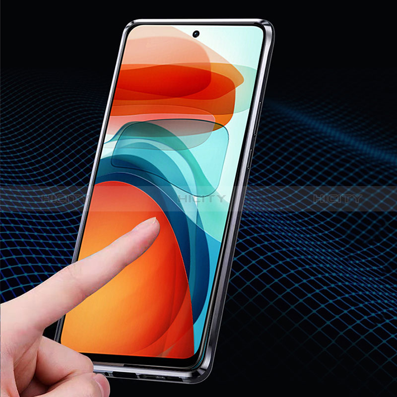 Custodia Lusso Alluminio Laterale Specchio 360 Gradi Cover per Xiaomi Redmi Note 10 5G