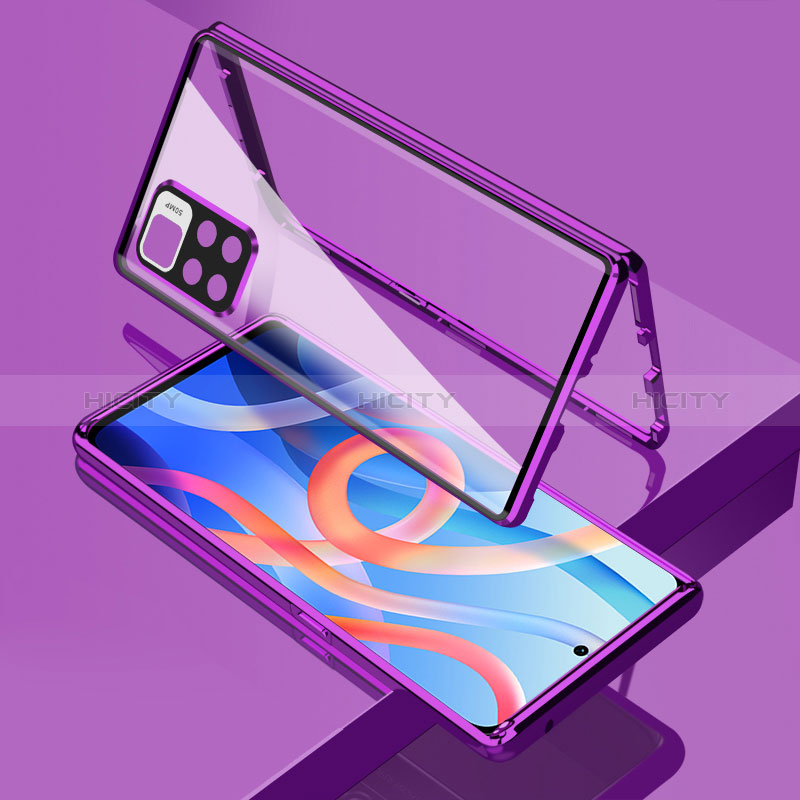 Custodia Lusso Alluminio Laterale Specchio 360 Gradi Cover per Xiaomi Redmi Note 11T 5G