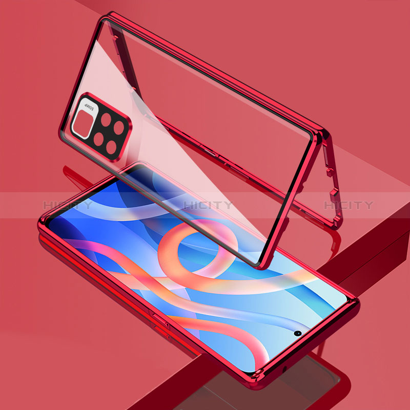 Custodia Lusso Alluminio Laterale Specchio 360 Gradi Cover per Xiaomi Redmi Note 11T 5G