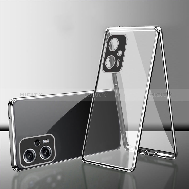 Custodia Lusso Alluminio Laterale Specchio 360 Gradi Cover per Xiaomi Redmi Note 11T Pro 5G