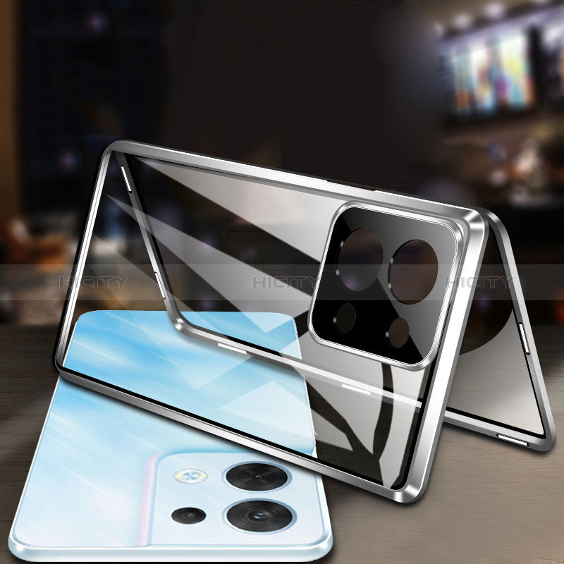 Custodia Lusso Alluminio Laterale Specchio 360 Gradi Cover per Xiaomi Redmi Note 13 Pro 5G