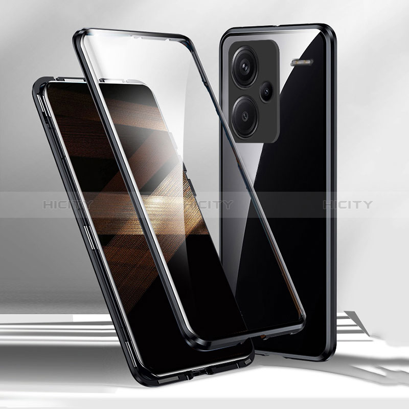 Custodia Lusso Alluminio Laterale Specchio 360 Gradi Cover per Xiaomi Redmi Note 13 Pro+ Plus 5G