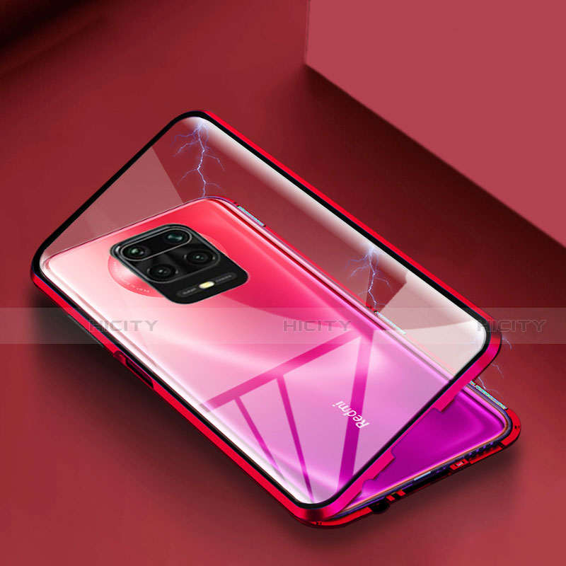 Custodia Lusso Alluminio Laterale Specchio 360 Gradi Cover per Xiaomi Redmi Note 9 Pro Max