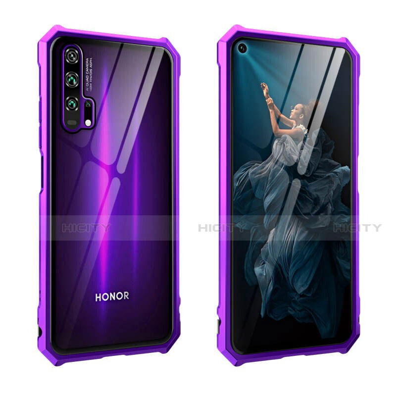 Custodia Lusso Alluminio Laterale Specchio 360 Gradi Cover T01 per Huawei Honor 20 Pro