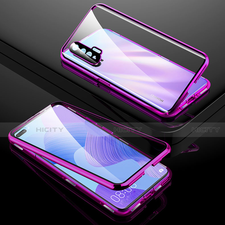 Custodia Lusso Alluminio Laterale Specchio 360 Gradi Cover T01 per Huawei Nova 6