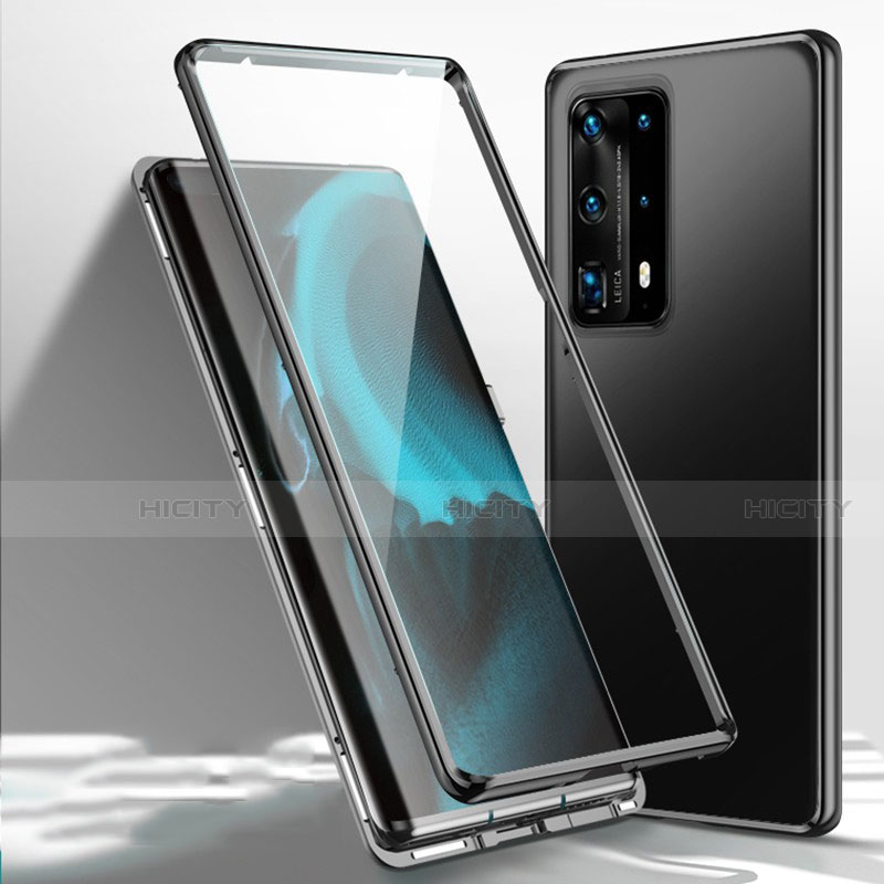 Custodia Lusso Alluminio Laterale Specchio 360 Gradi Cover T01 per Huawei P40 Pro+ Plus