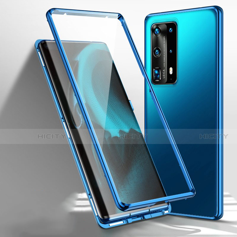 Custodia Lusso Alluminio Laterale Specchio 360 Gradi Cover T01 per Huawei P40 Pro+ Plus