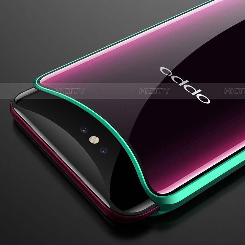 Custodia Lusso Alluminio Laterale Specchio 360 Gradi Cover T01 per Oppo Find X