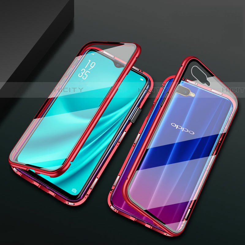 Custodia Lusso Alluminio Laterale Specchio 360 Gradi Cover T01 per Oppo RX17 Neo