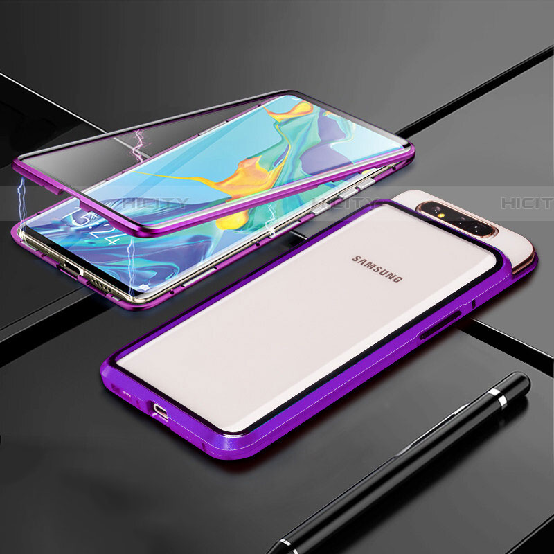 Custodia Lusso Alluminio Laterale Specchio 360 Gradi Cover T01 per Samsung Galaxy A90 4G