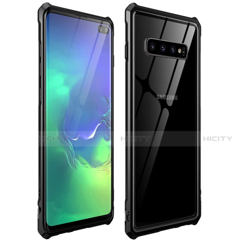 Custodia Lusso Alluminio Laterale Specchio 360 Gradi Cover T01 per Samsung Galaxy S10 Plus