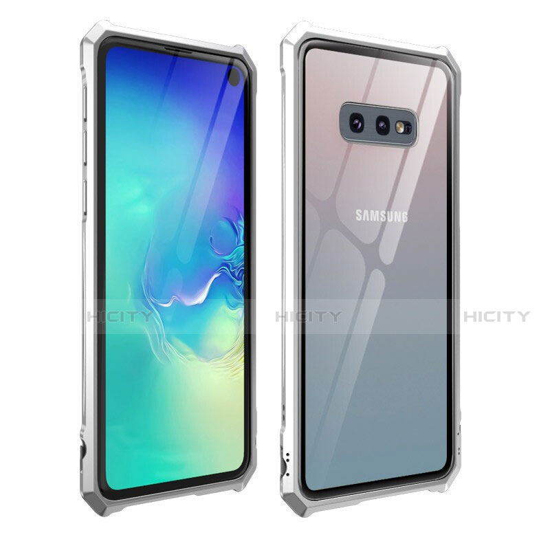 Custodia Lusso Alluminio Laterale Specchio 360 Gradi Cover T01 per Samsung Galaxy S10e