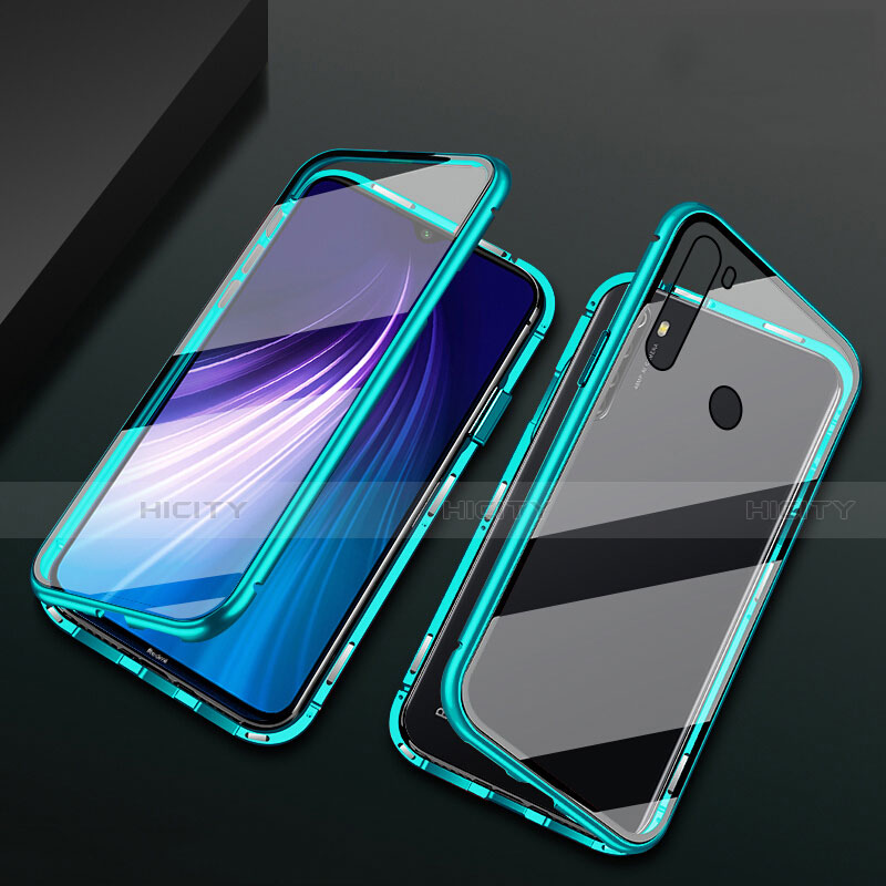 Custodia Lusso Alluminio Laterale Specchio 360 Gradi Cover T01 per Xiaomi Redmi Note 8