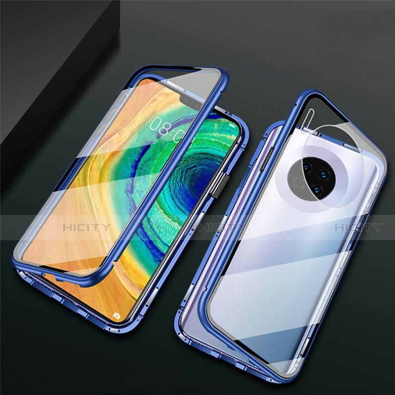 Custodia Lusso Alluminio Laterale Specchio 360 Gradi Cover T02 per Huawei Mate 30 5G