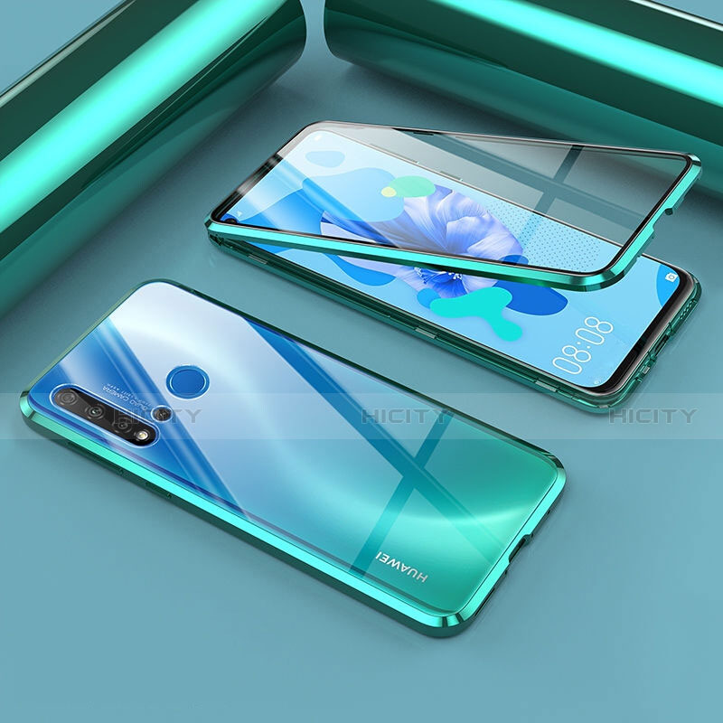 Custodia Lusso Alluminio Laterale Specchio 360 Gradi Cover T02 per Huawei Nova 5i