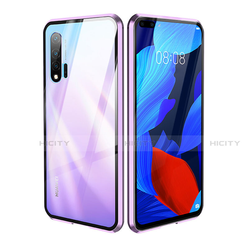 Custodia Lusso Alluminio Laterale Specchio 360 Gradi Cover T02 per Huawei Nova 6