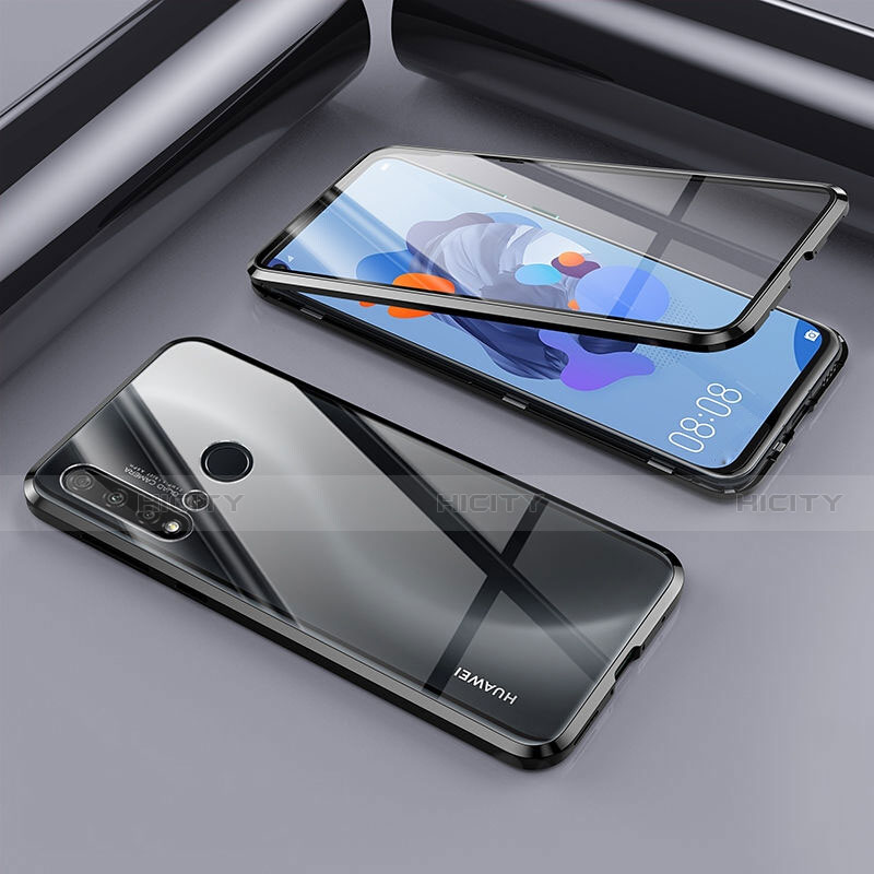 Custodia Lusso Alluminio Laterale Specchio 360 Gradi Cover T02 per Huawei P20 Lite (2019)