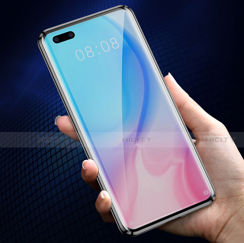 Custodia Lusso Alluminio Laterale Specchio 360 Gradi Cover T02 per Huawei P40 Pro+ Plus