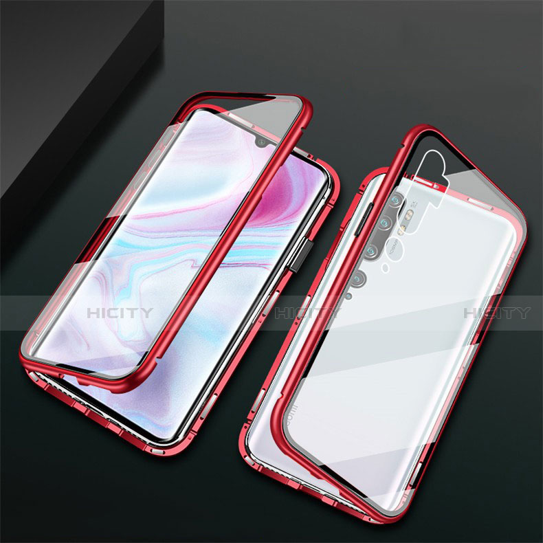 Custodia Lusso Alluminio Laterale Specchio 360 Gradi Cover T02 per Xiaomi Mi Note 10