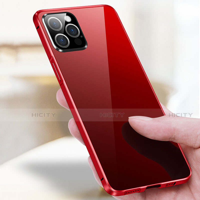 Custodia Lusso Alluminio Laterale Specchio 360 Gradi Cover T03 per Apple iPhone 12 Pro