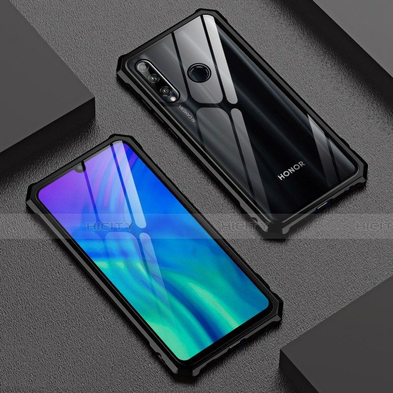 Custodia Lusso Alluminio Laterale Specchio 360 Gradi Cover T03 per Huawei Honor 20E Nero