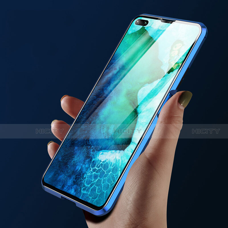 Custodia Lusso Alluminio Laterale Specchio 360 Gradi Cover T03 per Huawei Honor V30 Pro 5G