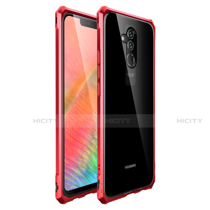 Custodia Lusso Alluminio Laterale Specchio 360 Gradi Cover T03 per Huawei Mate 20 X 5G