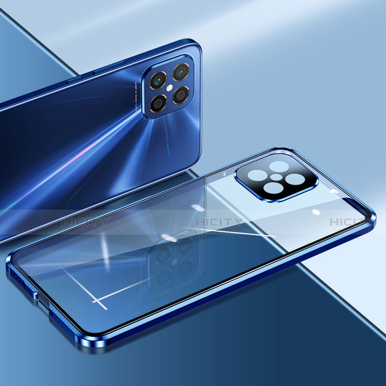 Custodia Lusso Alluminio Laterale Specchio 360 Gradi Cover T03 per Huawei Nova 8 SE 5G