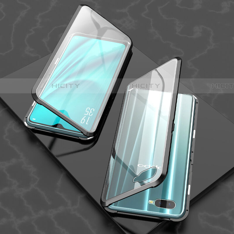 Custodia Lusso Alluminio Laterale Specchio 360 Gradi Cover T03 per Oppo RX17 Neo