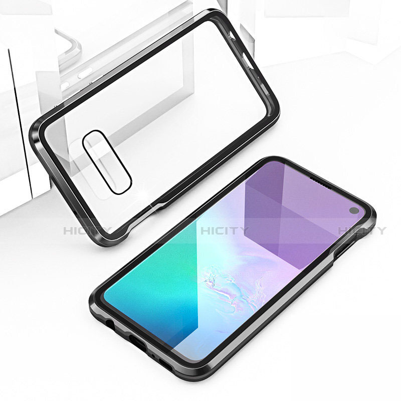 Custodia Lusso Alluminio Laterale Specchio 360 Gradi Cover T03 per Samsung Galaxy S10e