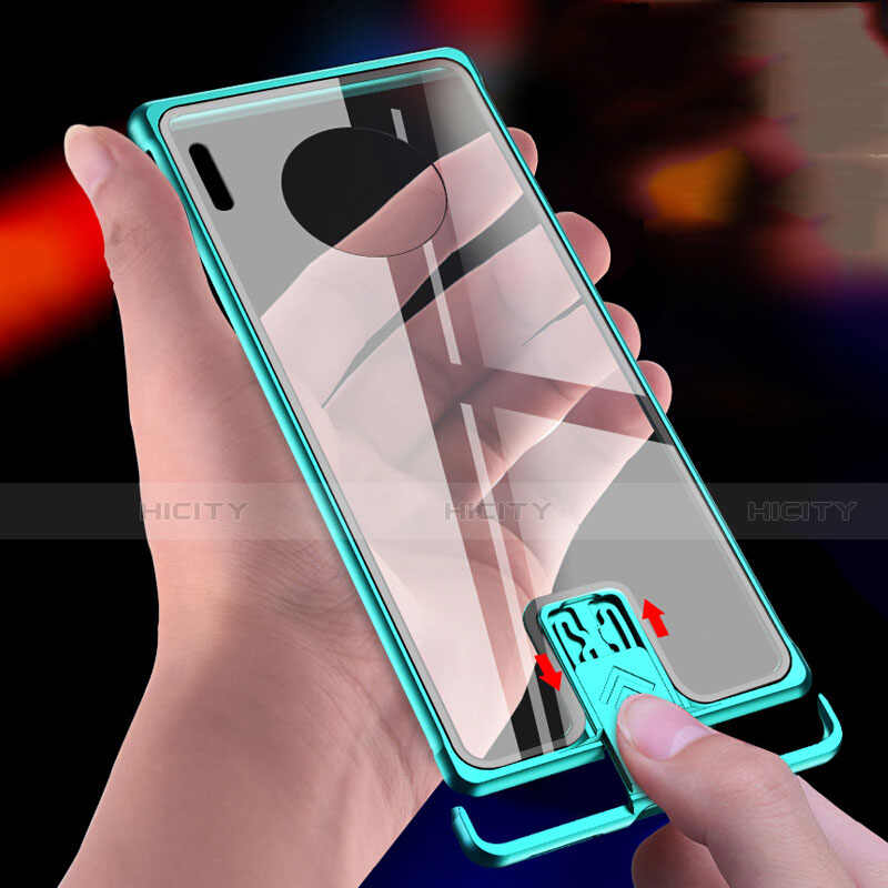 Custodia Lusso Alluminio Laterale Specchio 360 Gradi Cover T04 per Huawei Mate 30 Pro