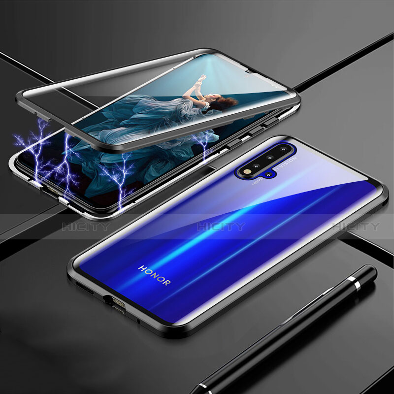 Custodia Lusso Alluminio Laterale Specchio 360 Gradi Cover T04 per Huawei Nova 5 Pro