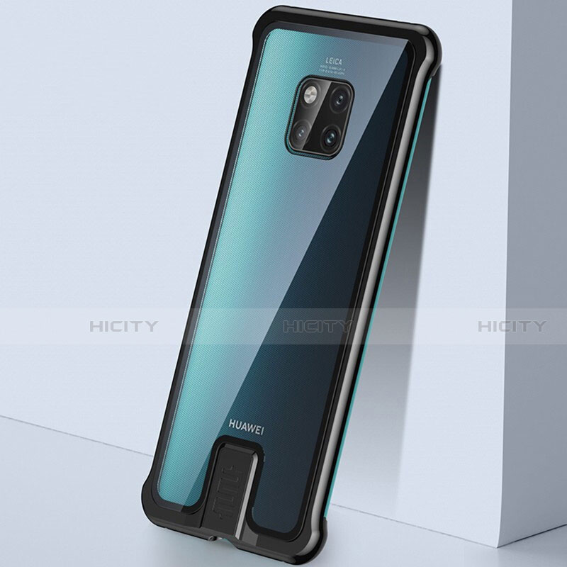 Custodia Lusso Alluminio Laterale Specchio 360 Gradi Cover T05 per Huawei Mate 20 Pro Nero