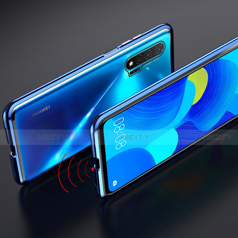 Custodia Lusso Alluminio Laterale Specchio 360 Gradi Cover T05 per Huawei Nova 6