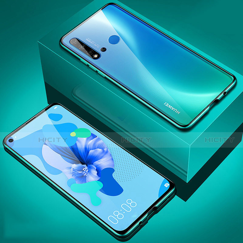 Custodia Lusso Alluminio Laterale Specchio 360 Gradi Cover T05 per Huawei P20 Lite (2019)