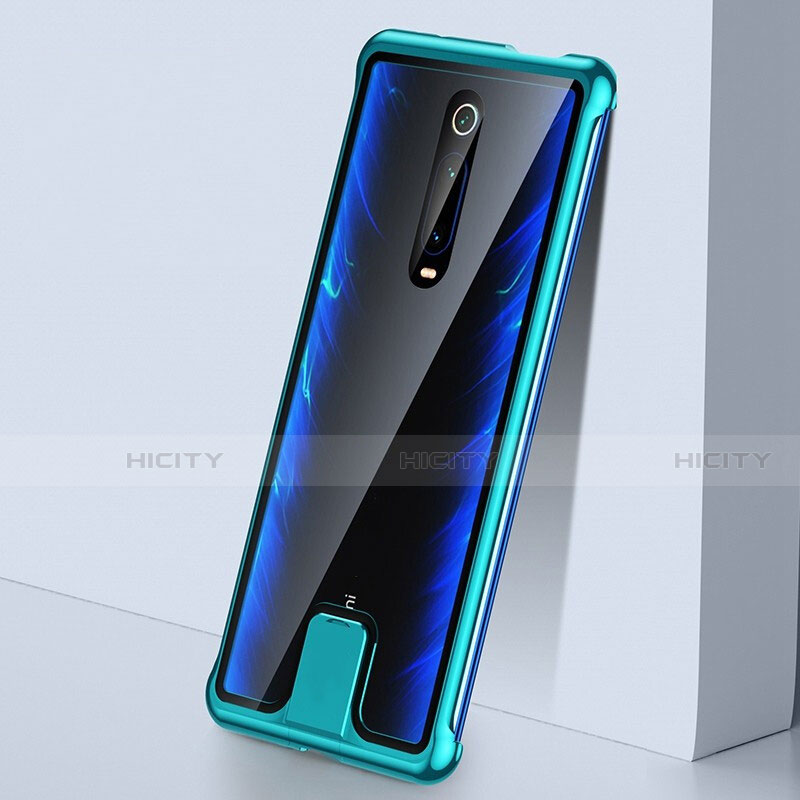 Custodia Lusso Alluminio Laterale Specchio 360 Gradi Cover T05 per Xiaomi Mi 9T Pro Verde