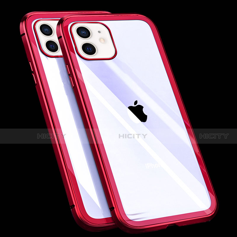 Custodia Lusso Alluminio Laterale Specchio 360 Gradi Cover T06 per Apple iPhone 12