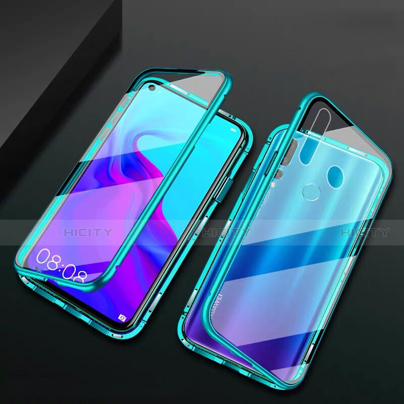 Custodia Lusso Alluminio Laterale Specchio 360 Gradi Cover T06 per Huawei Nova 4e Verde