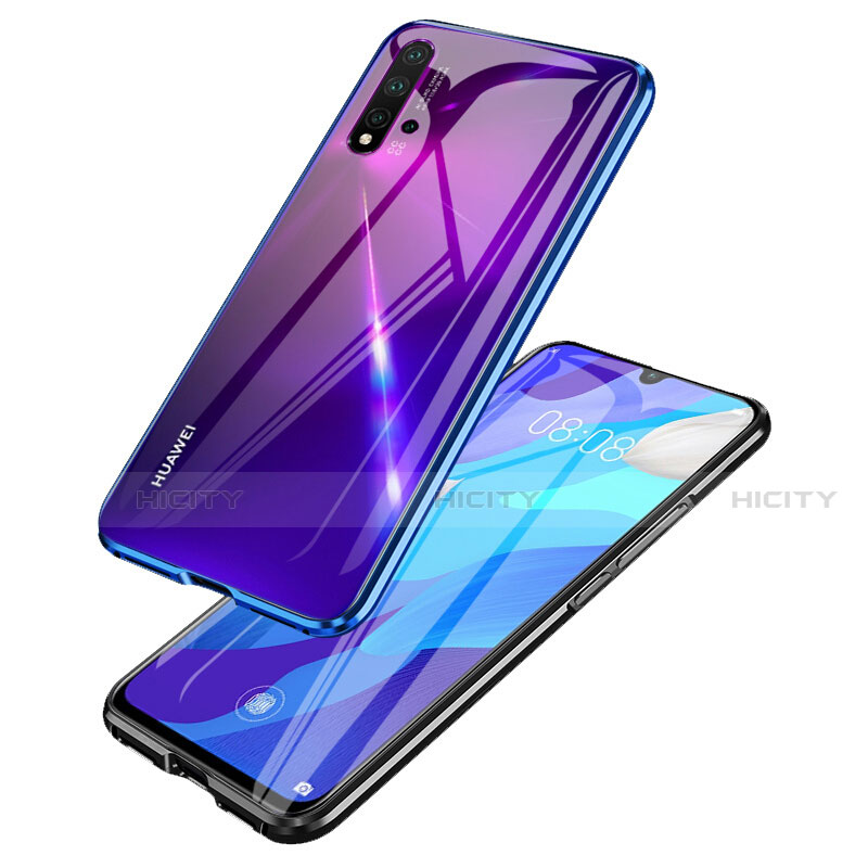 Custodia Lusso Alluminio Laterale Specchio 360 Gradi Cover T06 per Huawei Nova 5 Pro