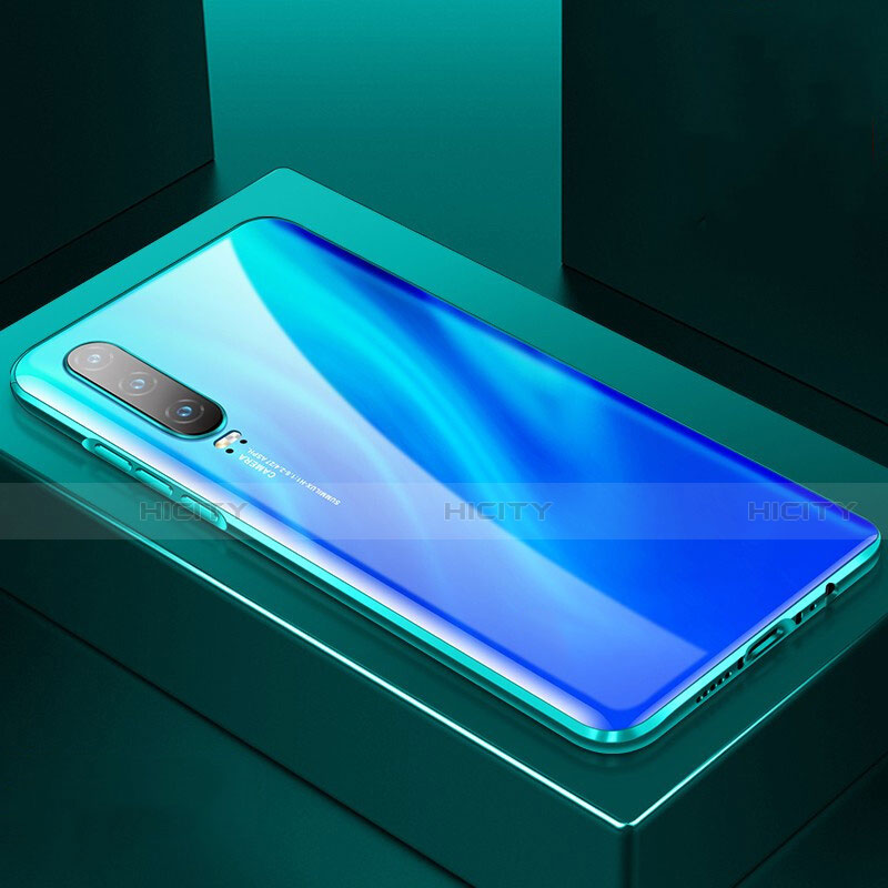 Custodia Lusso Alluminio Laterale Specchio 360 Gradi Cover T06 per Huawei P30