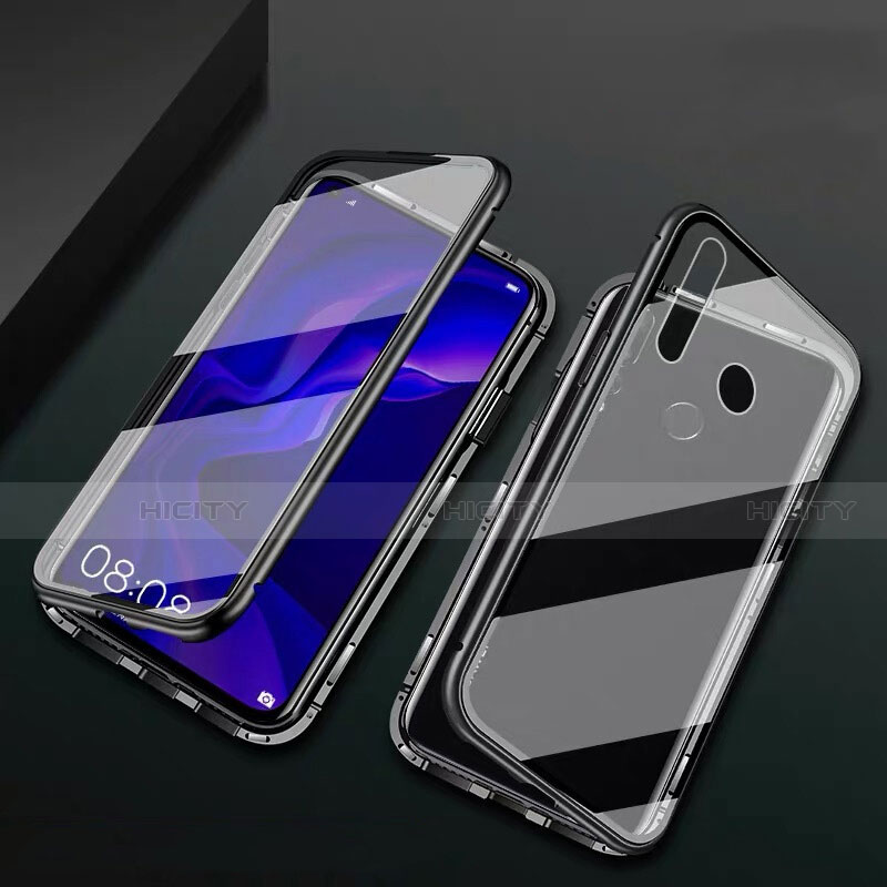 Custodia Lusso Alluminio Laterale Specchio 360 Gradi Cover T06 per Huawei P30 Lite New Edition