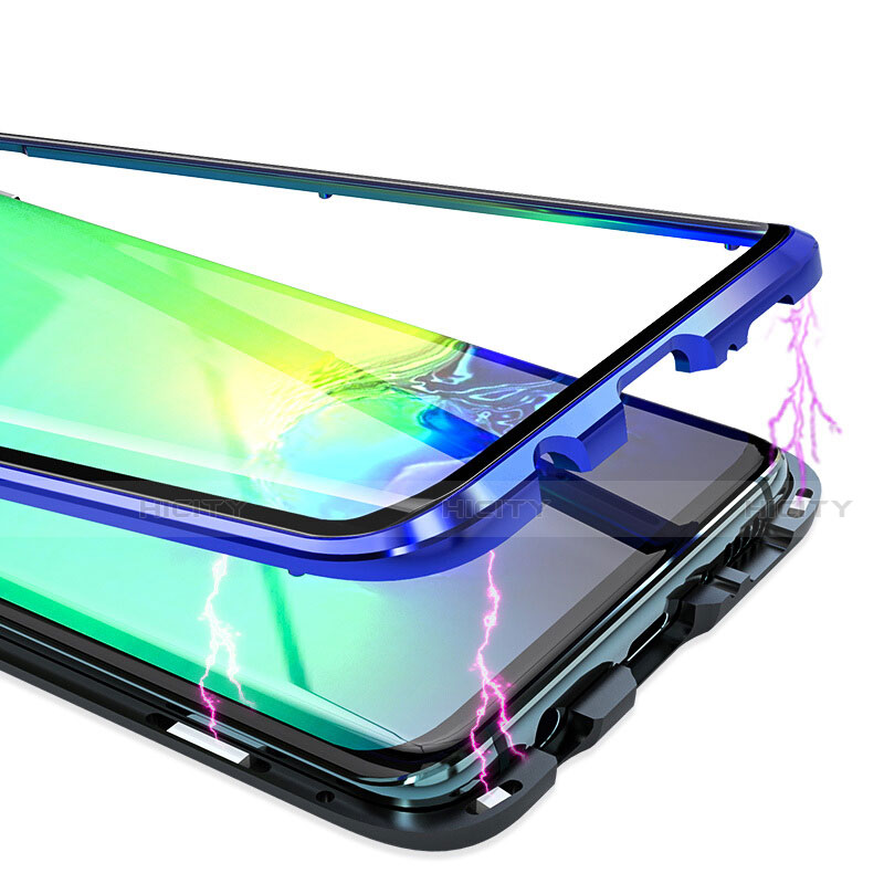 Custodia Lusso Alluminio Laterale Specchio 360 Gradi Cover T07 per Samsung Galaxy S10 Plus