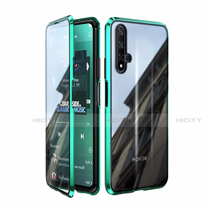 Custodia Lusso Alluminio Laterale Specchio 360 Gradi Cover T08 per Huawei Honor 20S