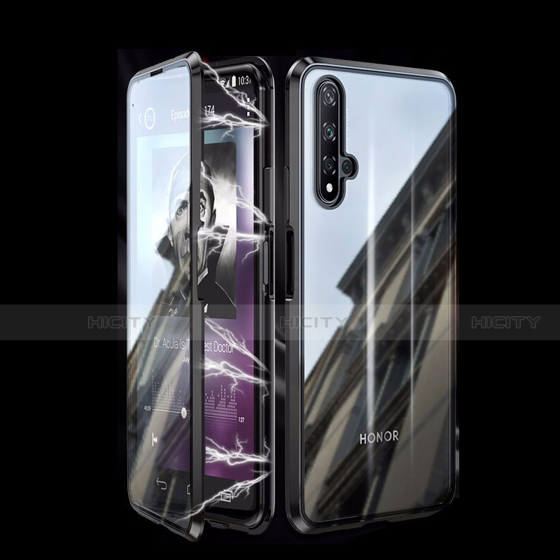 Custodia Lusso Alluminio Laterale Specchio 360 Gradi Cover T08 per Huawei Nova 5T