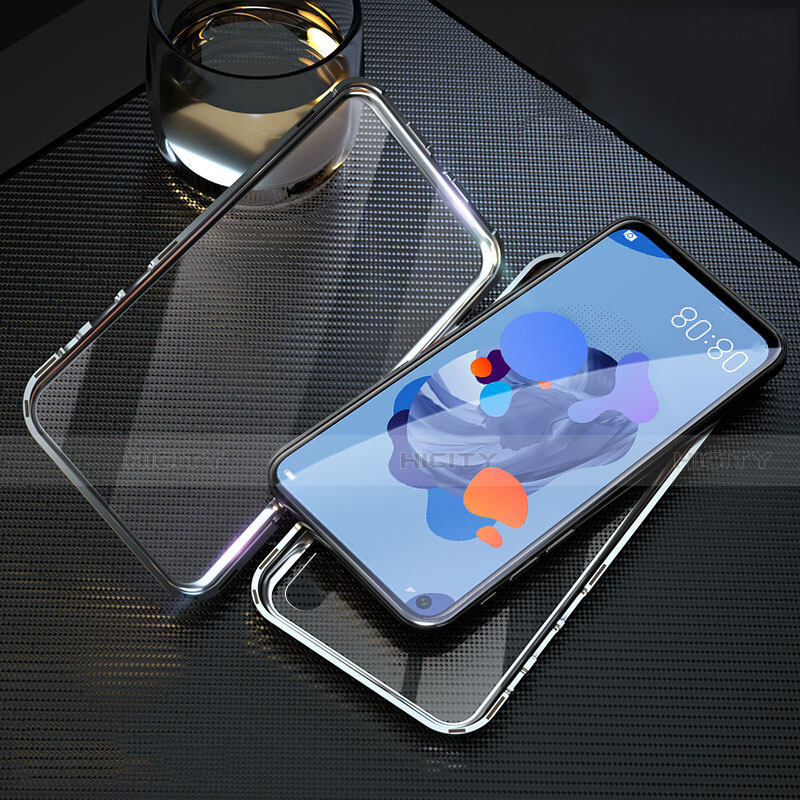 Custodia Lusso Alluminio Laterale Specchio 360 Gradi Cover T08 per Huawei P20 Lite (2019)