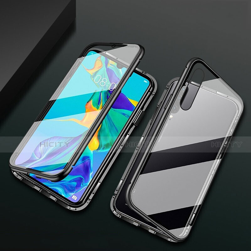 Custodia Lusso Alluminio Laterale Specchio 360 Gradi Cover T08 per Huawei P30