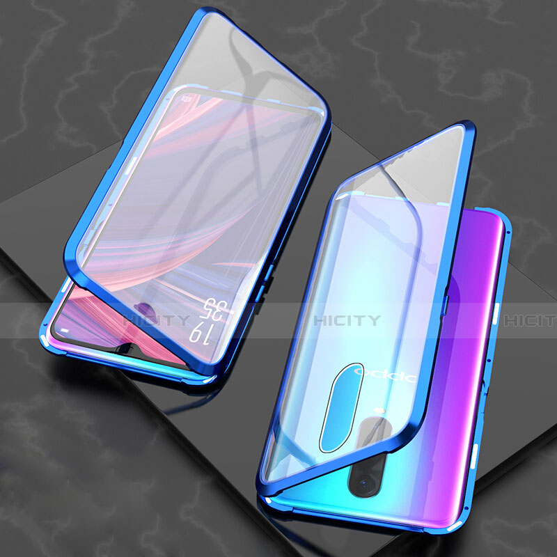 Custodia Lusso Alluminio Laterale Specchio 360 Gradi Cover T08 per Oppo R17 Pro