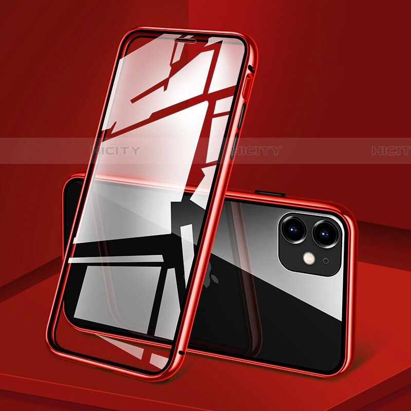 Custodia Lusso Alluminio Laterale Specchio 360 Gradi Cover T09 per Apple iPhone 11