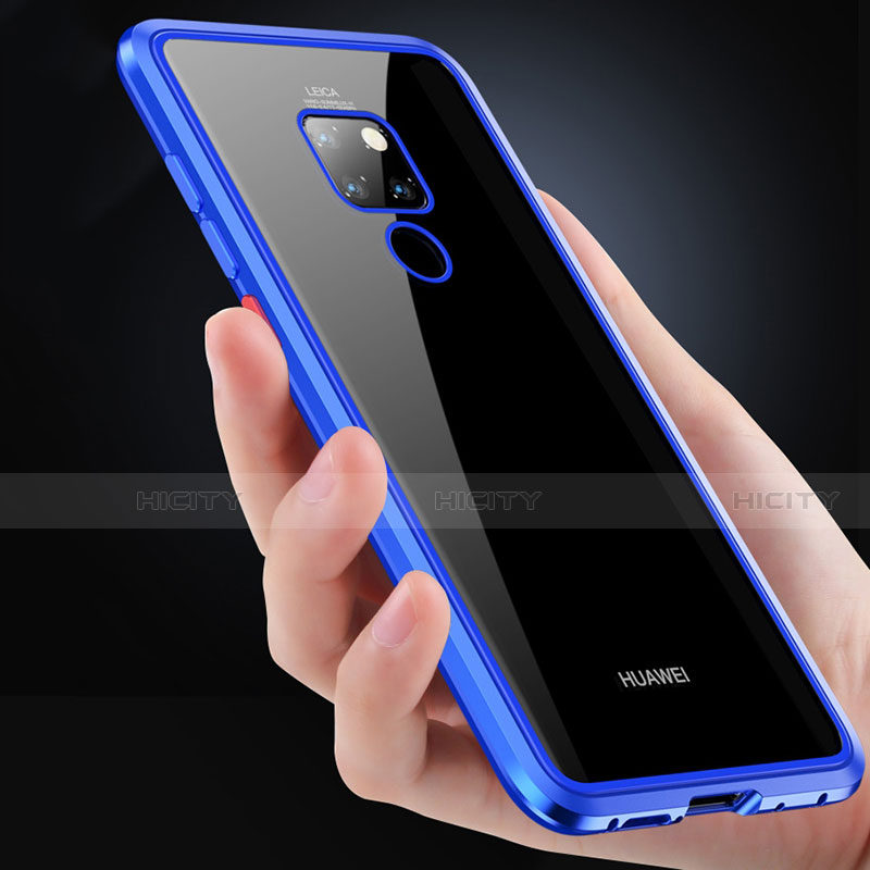 Custodia Lusso Alluminio Laterale Specchio 360 Gradi Cover T10 per Huawei Mate 20